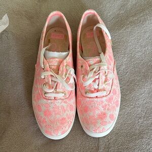 Keds Pink Floral Lace-Up Sneakers